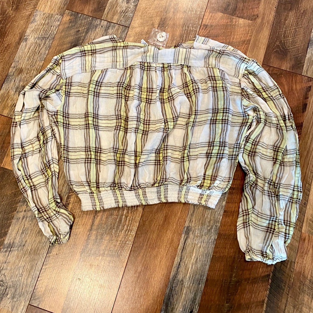 FREE PEOPLE It's The Good Life Plaid Top - Picture 9 of 10